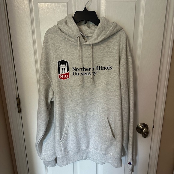 Champion Light Gray Northern Illinois University Hoodie - Picture 1 of 4